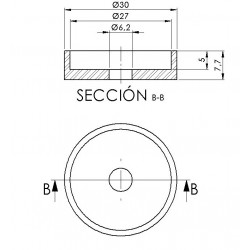 Adapter rear mirror hi-tech IV Aprilia Tuono V4 black