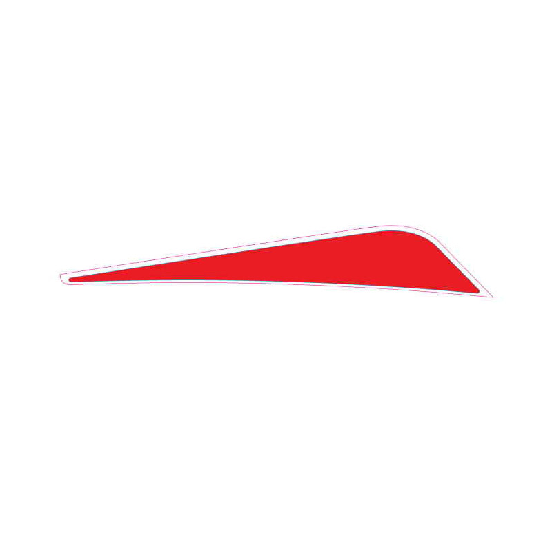 RH rear fairing dec., red