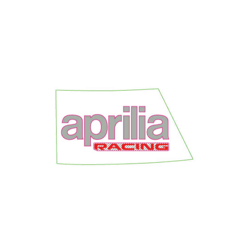 RH Fuel tank decal "aprilia racing" Colour: Aprilia Black [Black]