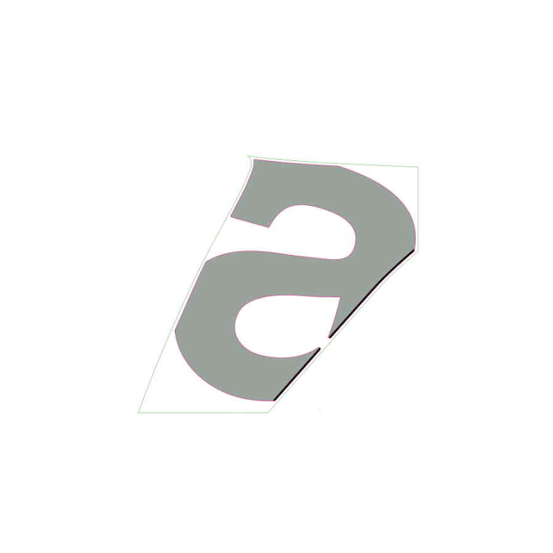 RH fairing decal "A" Colour: Aprilia Black [Black]