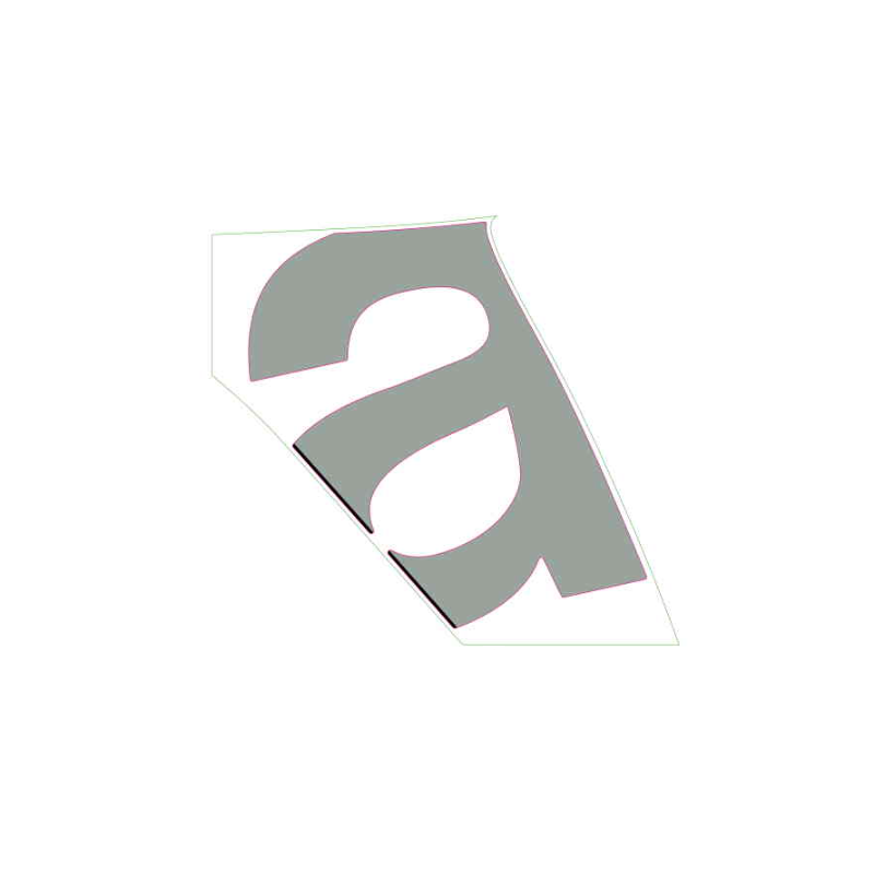 LH fairing decal "A" Colour: Aprilia Black [Black]