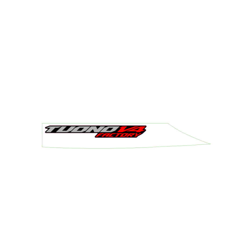 LH rear fairing decal "TUONO" Colour: Aprilia Black [Black]