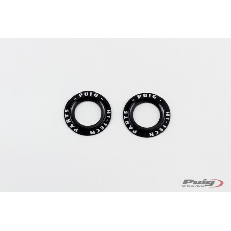PUIG Set Aluminium rings Black for PHB19 FRONT FORK PROTECTOR