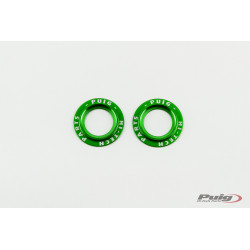 PUIG Set Aluminium rings Green for PHB19 FRONT FORK PROTECTOR