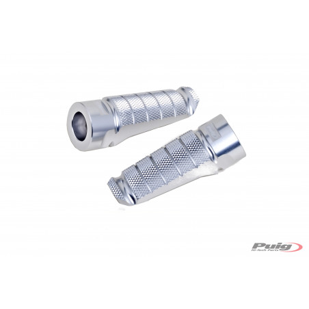 PUIG Racing Footpegs Silver