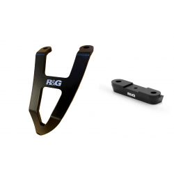 R&G Exhaust Hanger & left hand Footrest Blanking Plate Tuono V4 (Factory) '21-