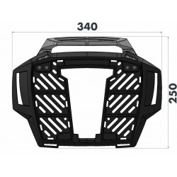 HEPCO & BECKER Alurack top case carrier black for Aprilia Tuareg 660