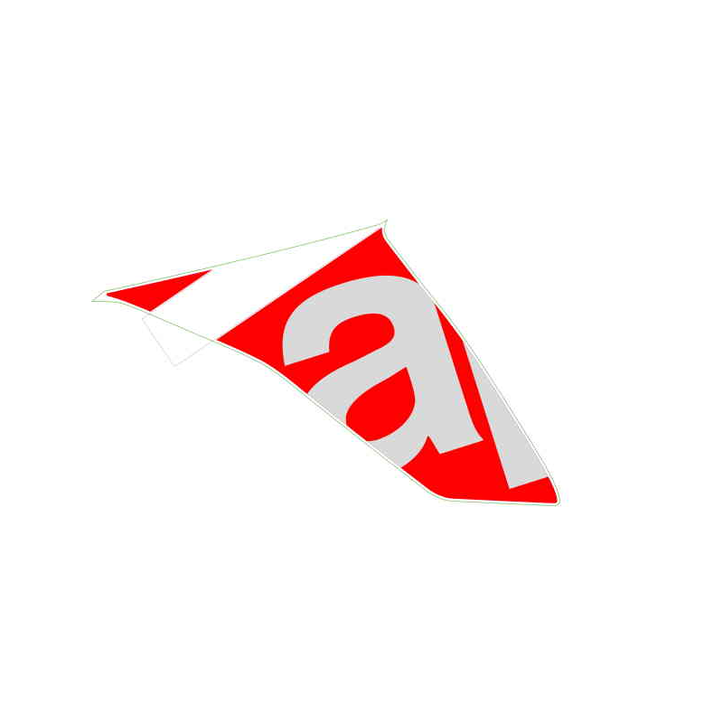 LH rear fairing decal "RED"