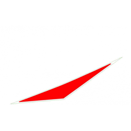 LH rear fairing decal "RED"