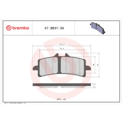 Brembo SA brake pad front