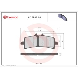Brembo SR brake pad front