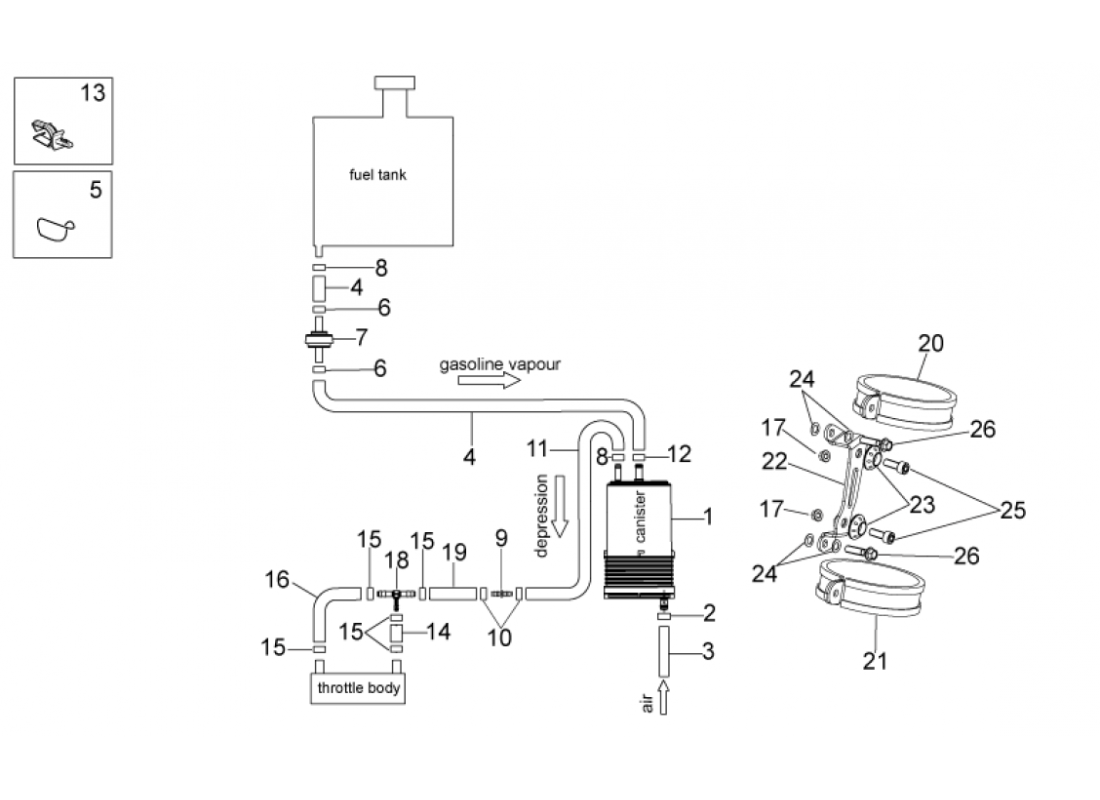 Fuel vapour recover system