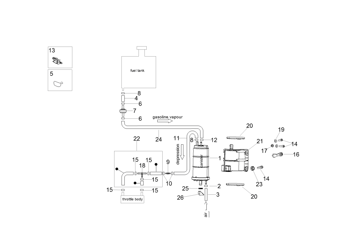 Fuel vapour recover system