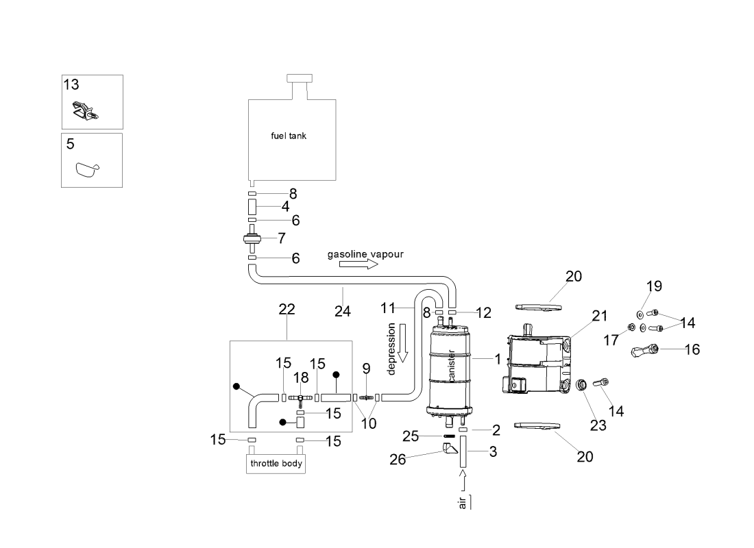 Fuel vapour recover system