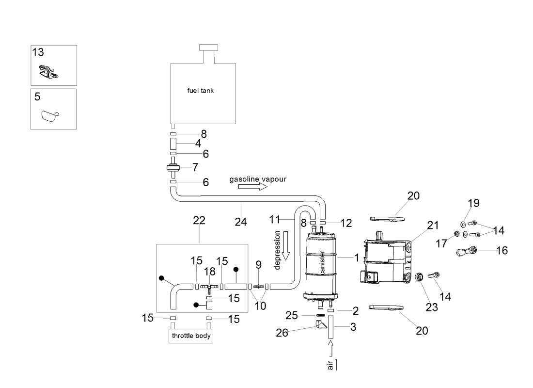 Fuel vapour recover system