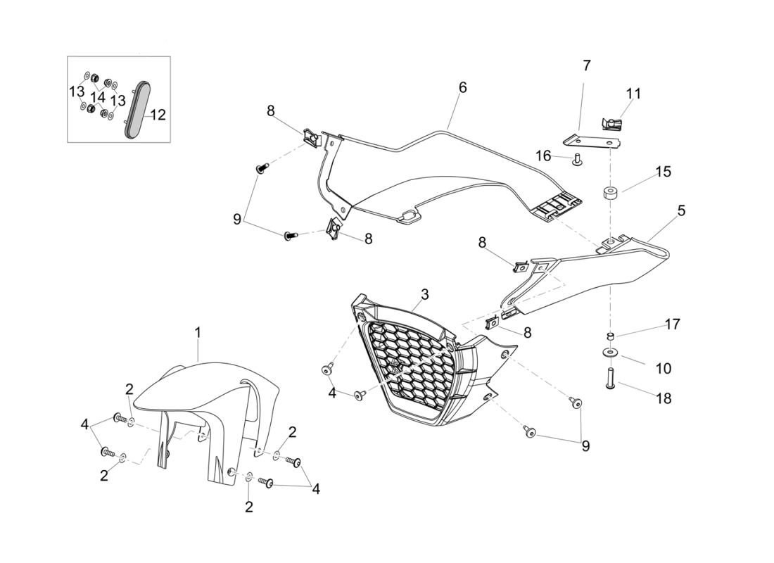 Front mudguard-Pillar