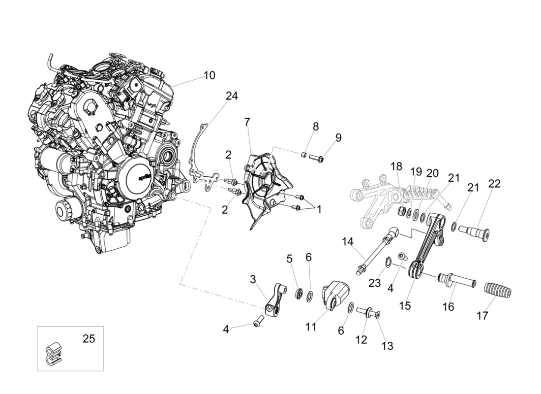 Engine-Completing part-Lever