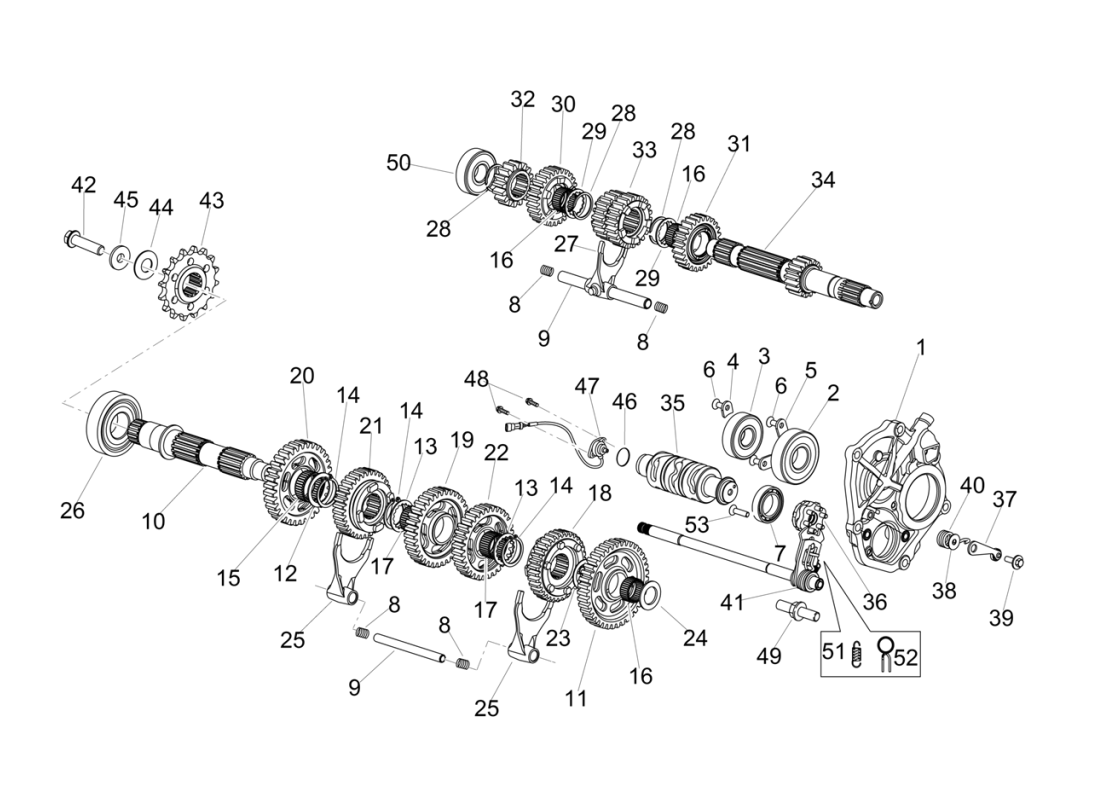 Gear box - Gear assembly