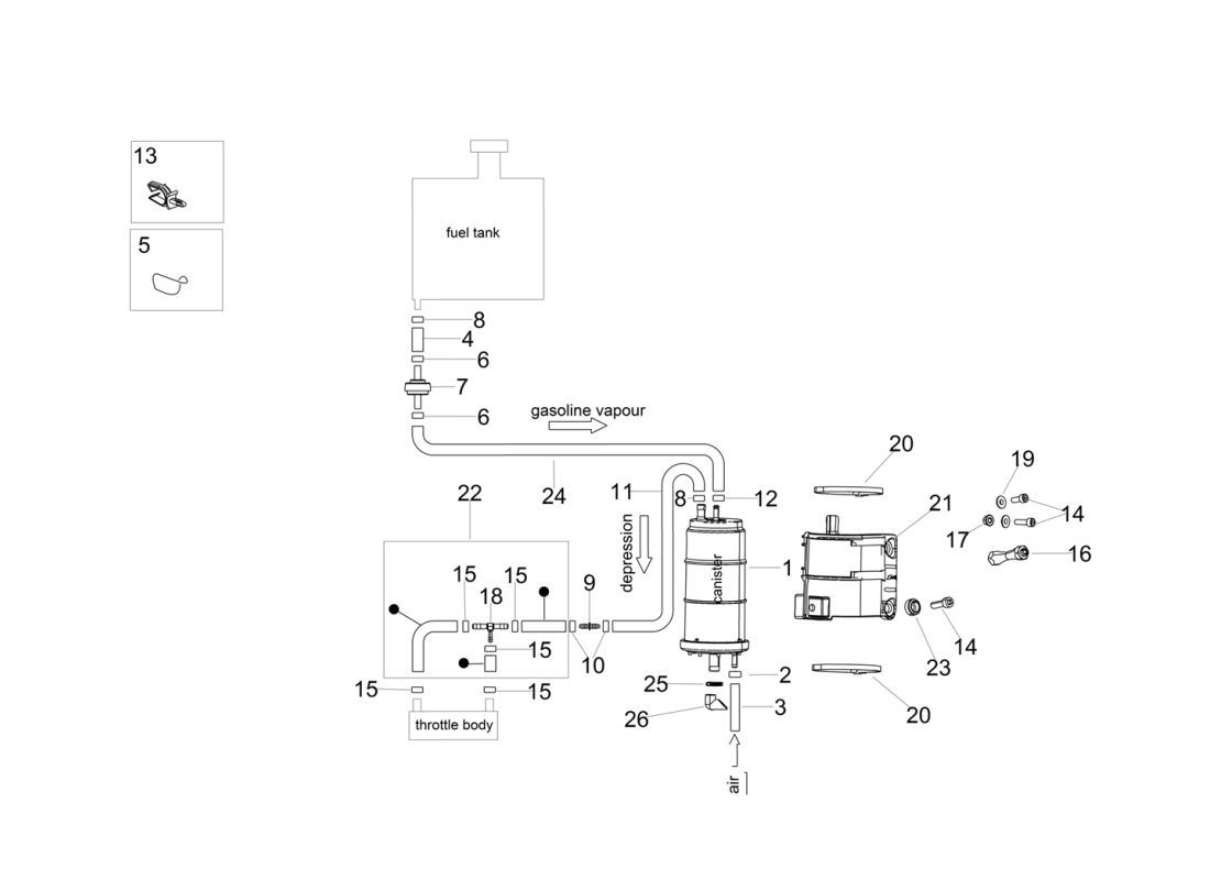 Fuel vapour recover system