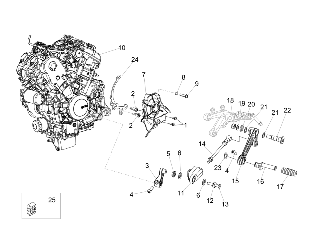 ENGINE-COMPLETING PART-LEVER